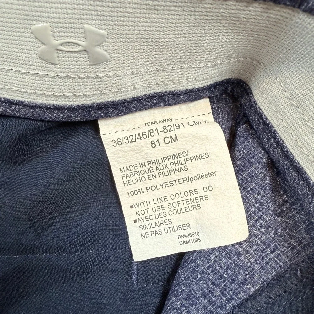 Under Armour Match Play‎ Golf Pants Men 36x32 Blue Heather Straight Leg